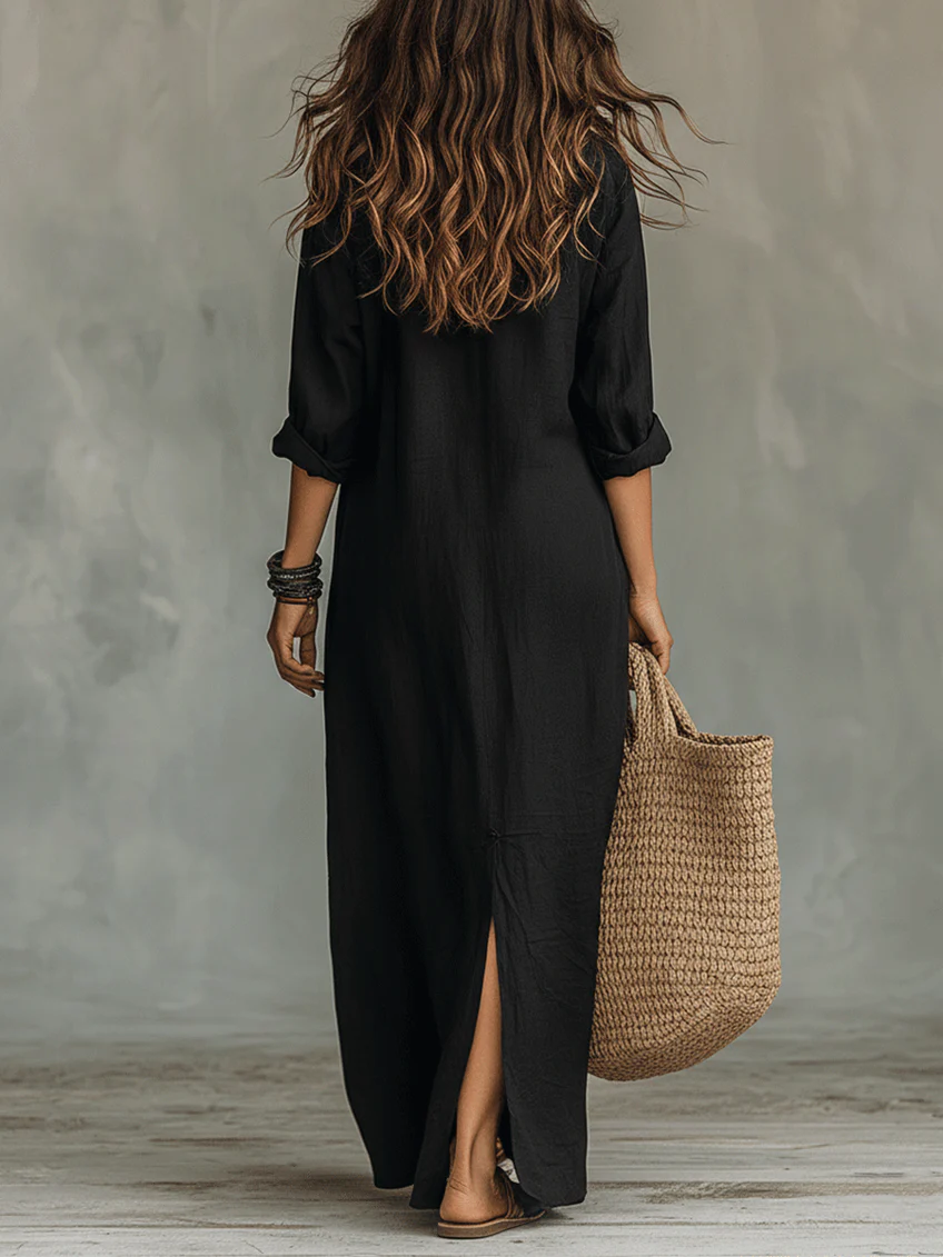 Miriam | Vestido camisero largo de mujer - view 5