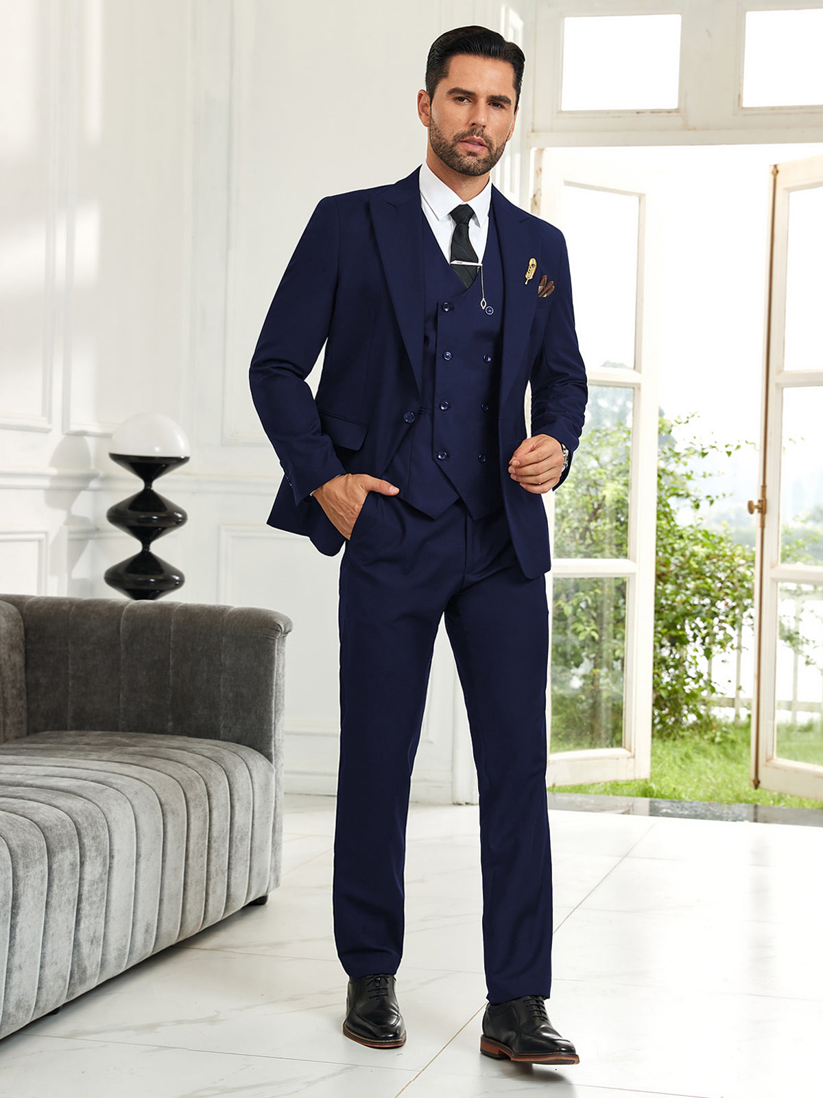 Néstor | Traje de tres piezas de hombre slim fit - foto 36