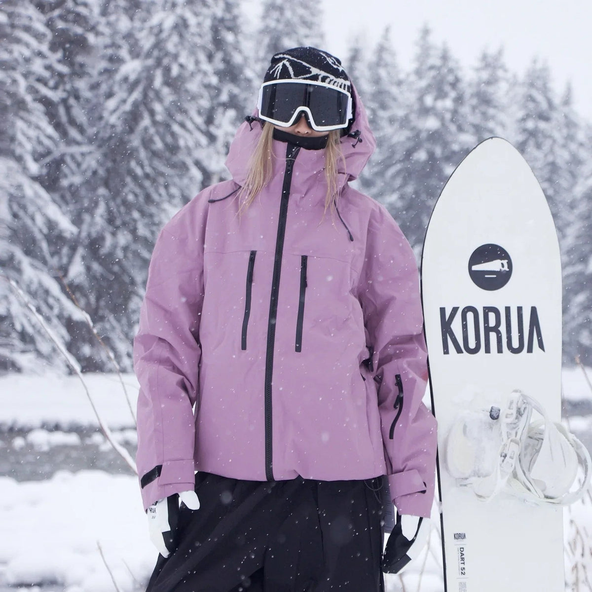 Noa | Chaqueta de esquí de mujer con capucha - Rosa