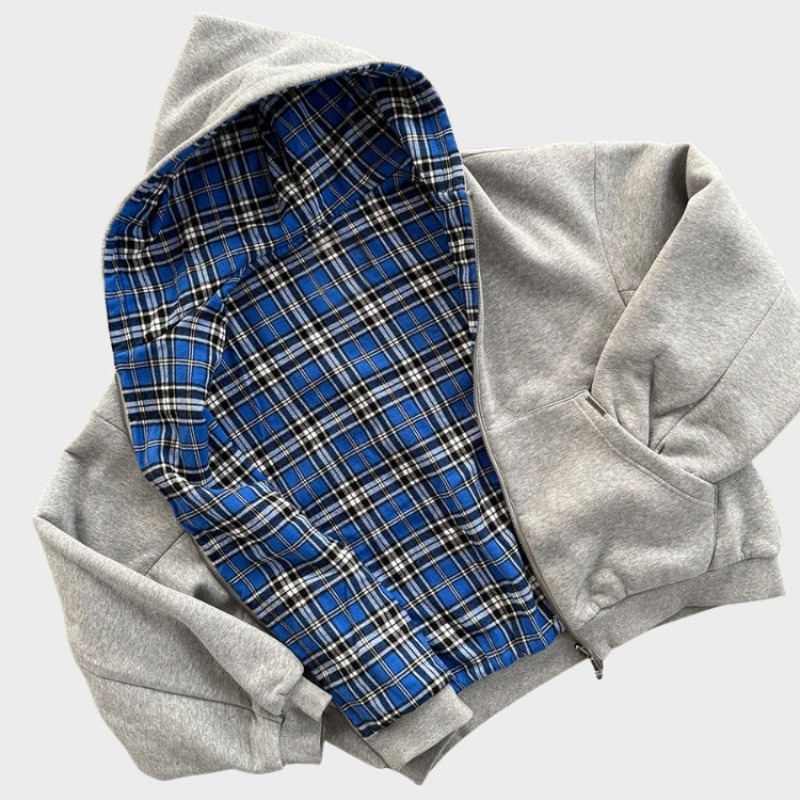 Orlando | Sudadera con capucha de hombre oversize reversible con cremallera - foto 5
