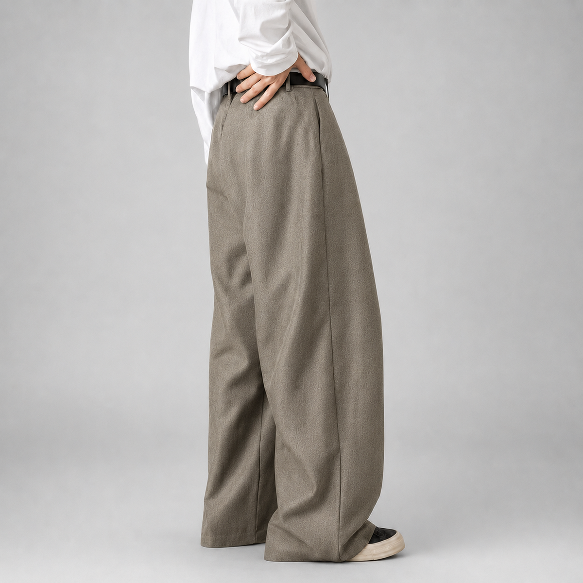 Quique | Pantalón de hombre ancho de vestir con pinzas - foto 4