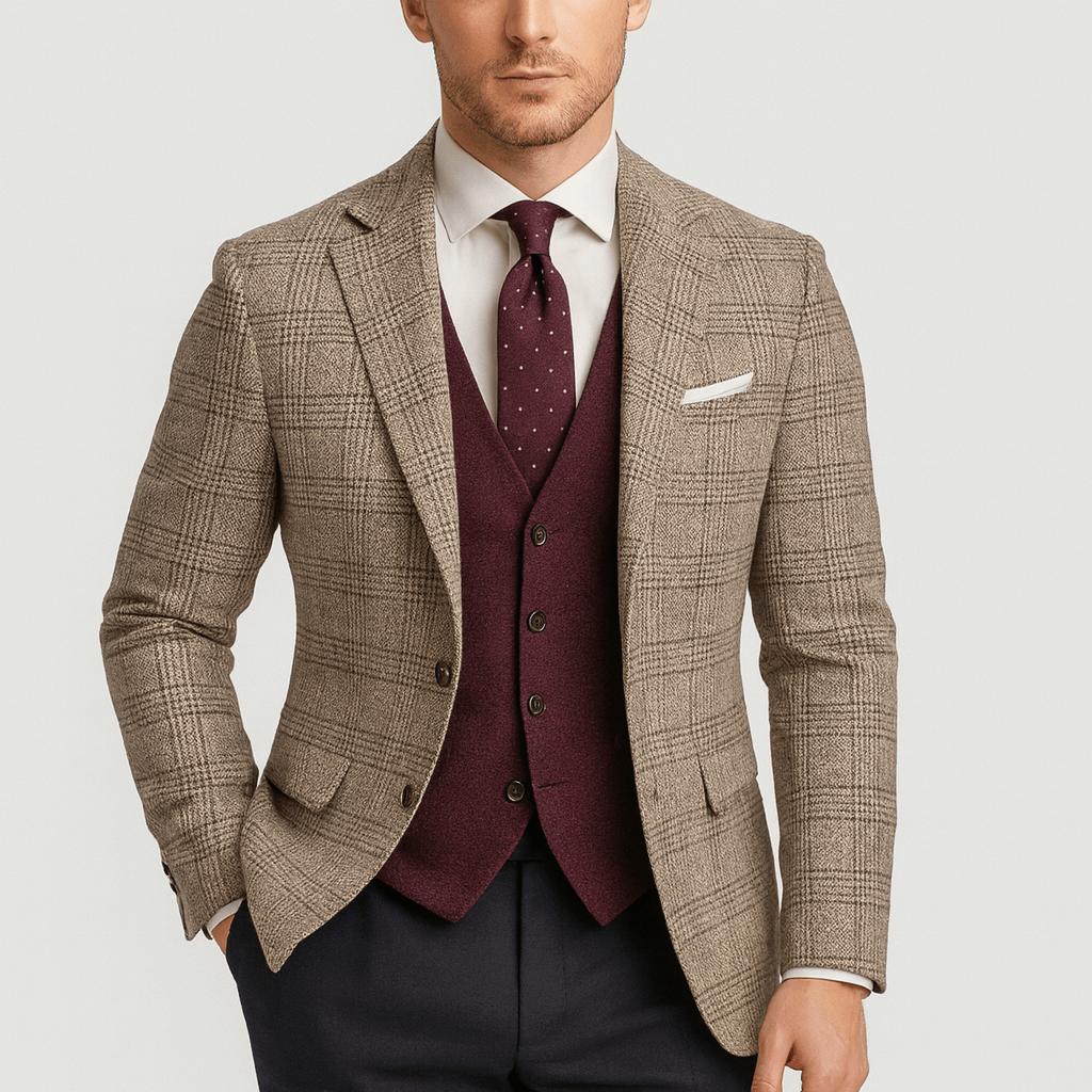 Rodrigo | Americana de hombre slim fit - Marrón