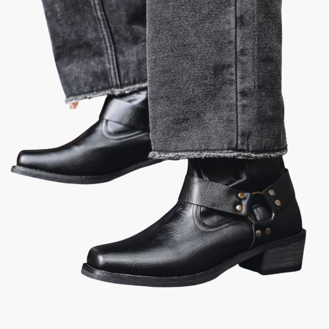 Sabino | Botines de hombre con tacón bajo - Negro