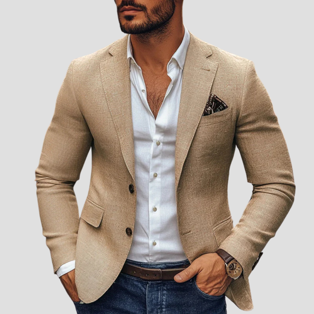 Tomás | Americana sport de hombre de corte moderno - Beige