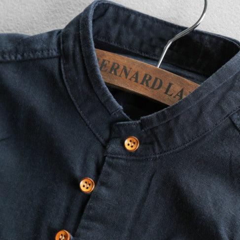 Vicente | Camisa de lino de hombre con cuello mao - view 5