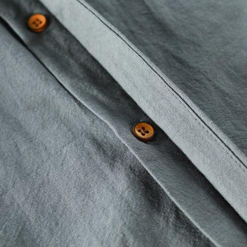 Vicente | Camisa de lino de hombre con cuello mao - view 6