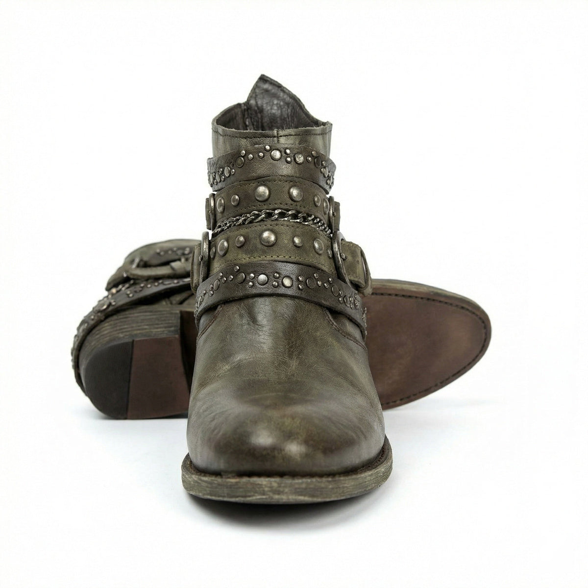 Violeta | Botines de mujer con tachuelas y cadena - foto 12