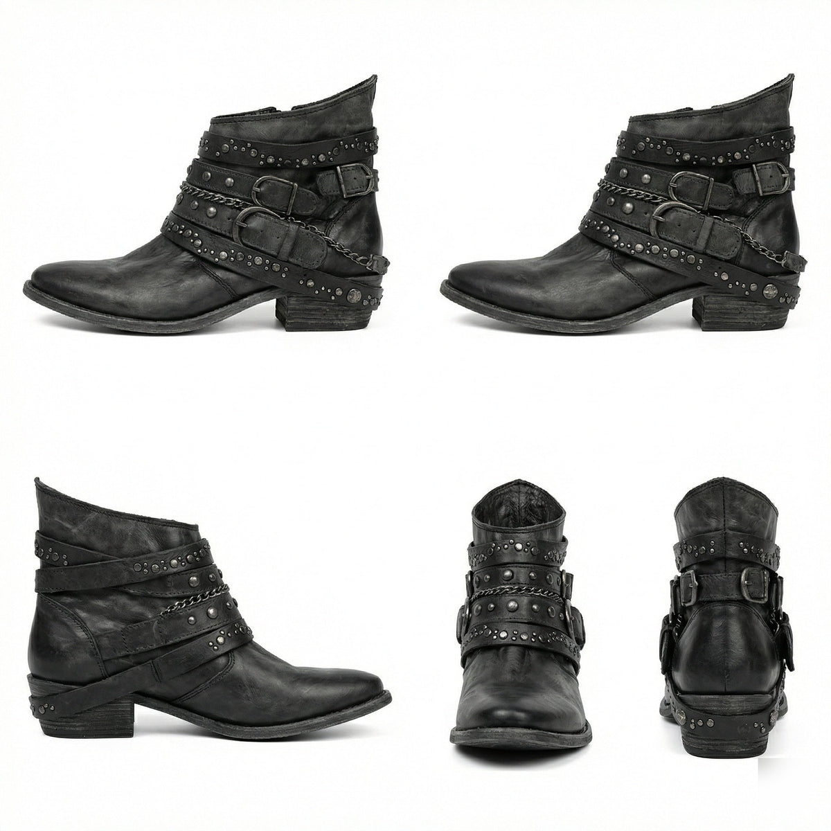 Violeta | Botines de mujer con tachuelas y cadena - foto 16
