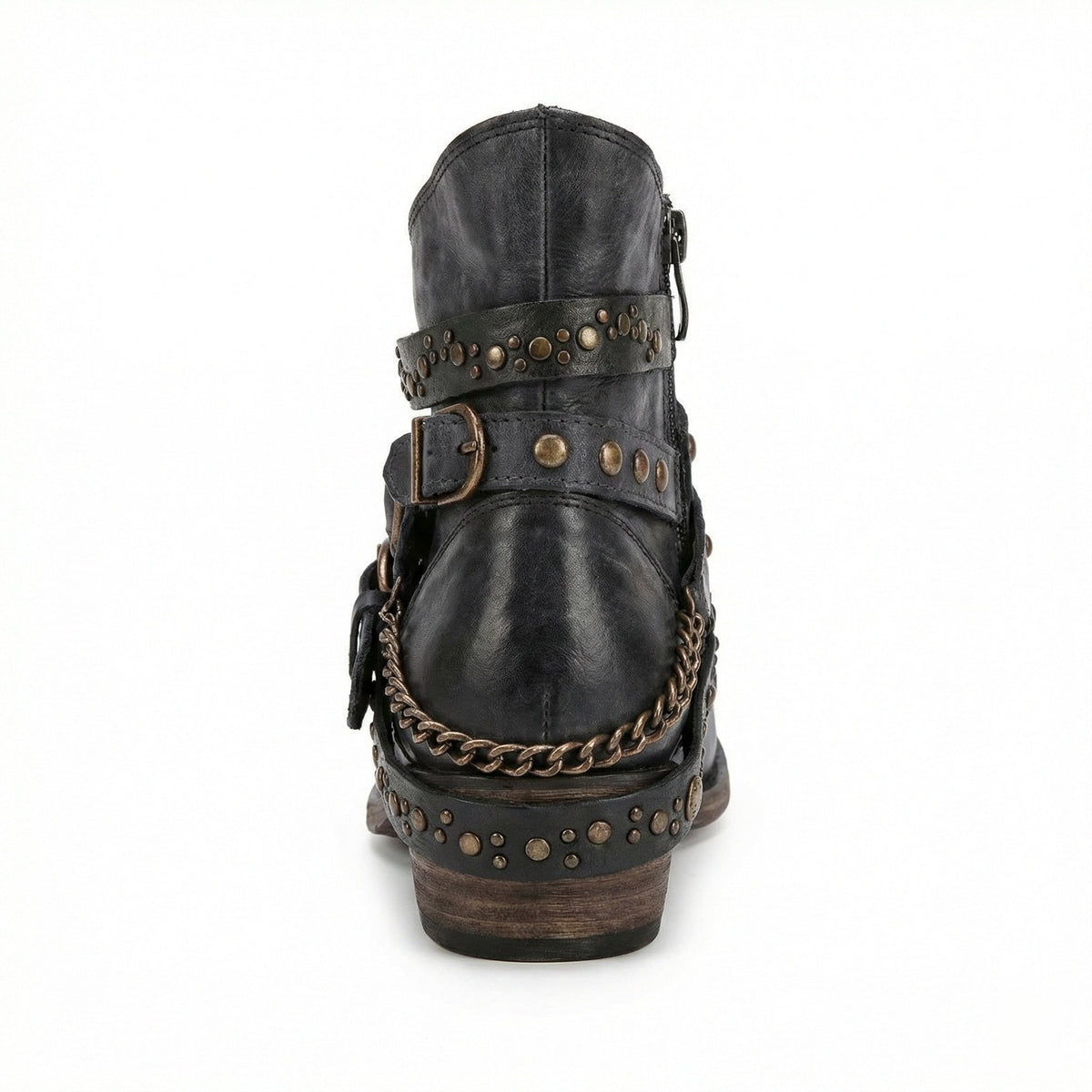 Violeta | Botines de mujer con tachuelas y cadena - foto 8