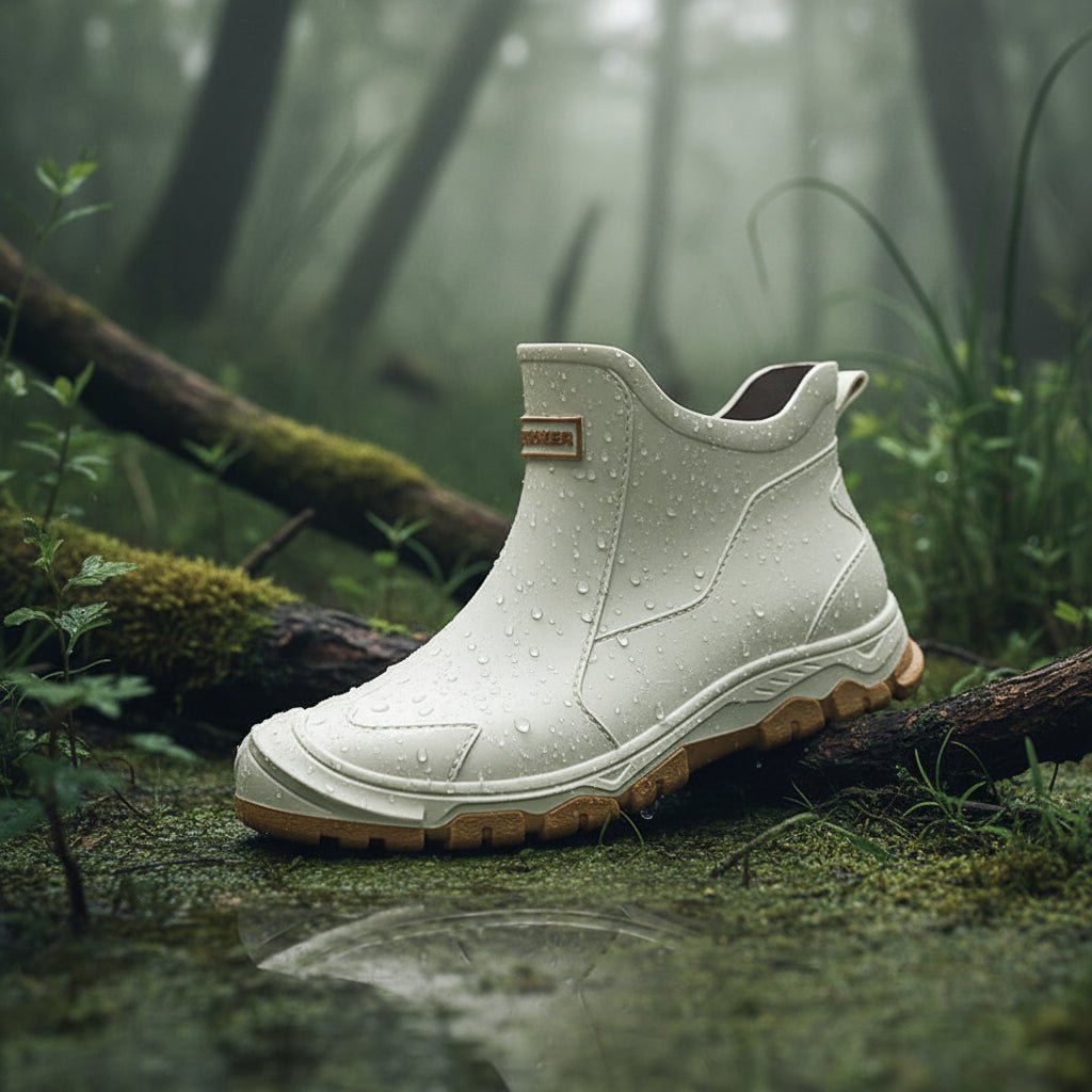 Zacarías | Botas de agua de goma de caña baja - Beige