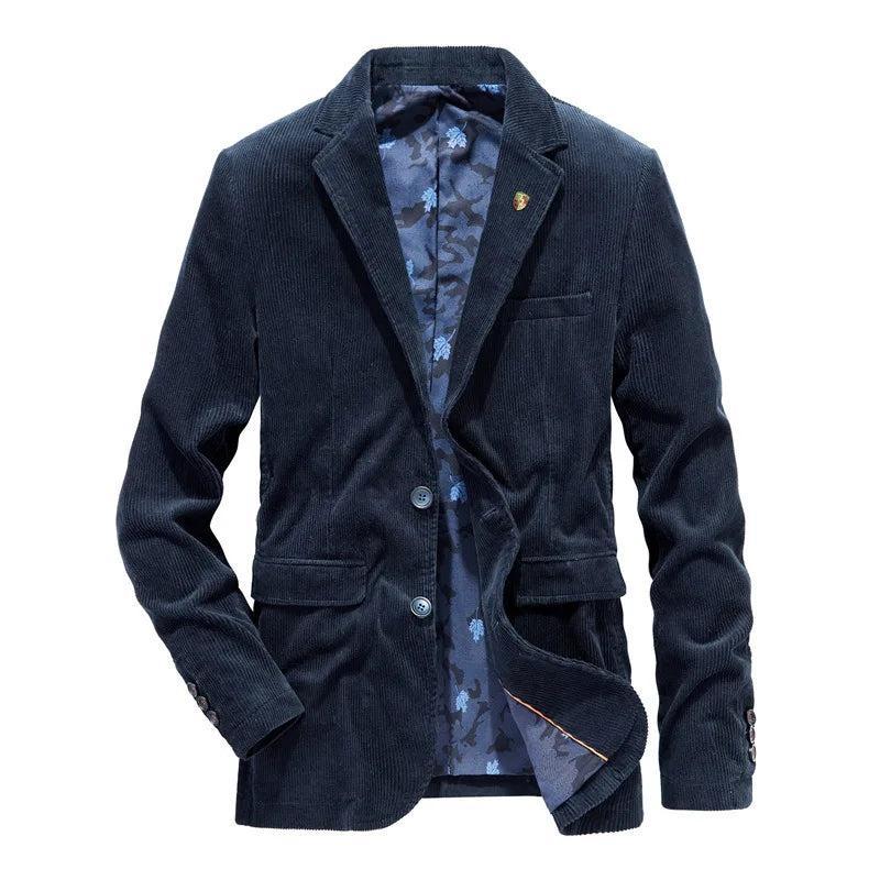 Blazer en velours côtelé pour homme, style classique