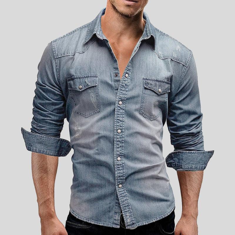 Cédric | Chemise en jean pour homme style vintage