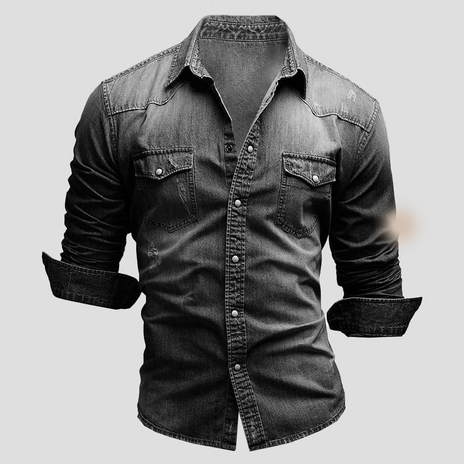 Cédric | Chemise en jean pour homme style vintage