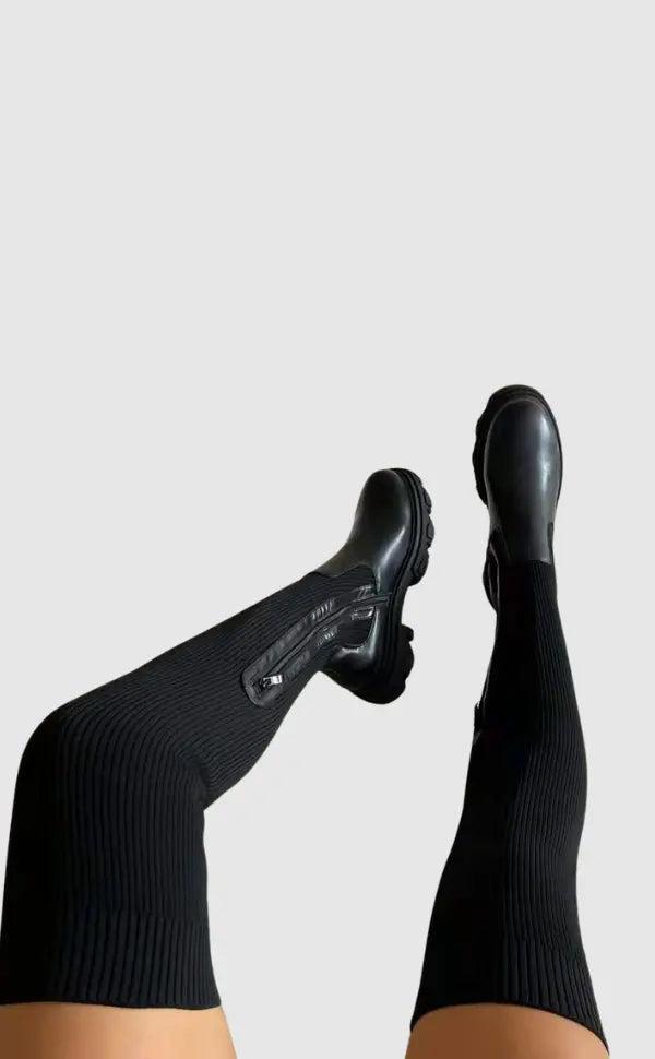 Charlotte | Bottes en maille extensible