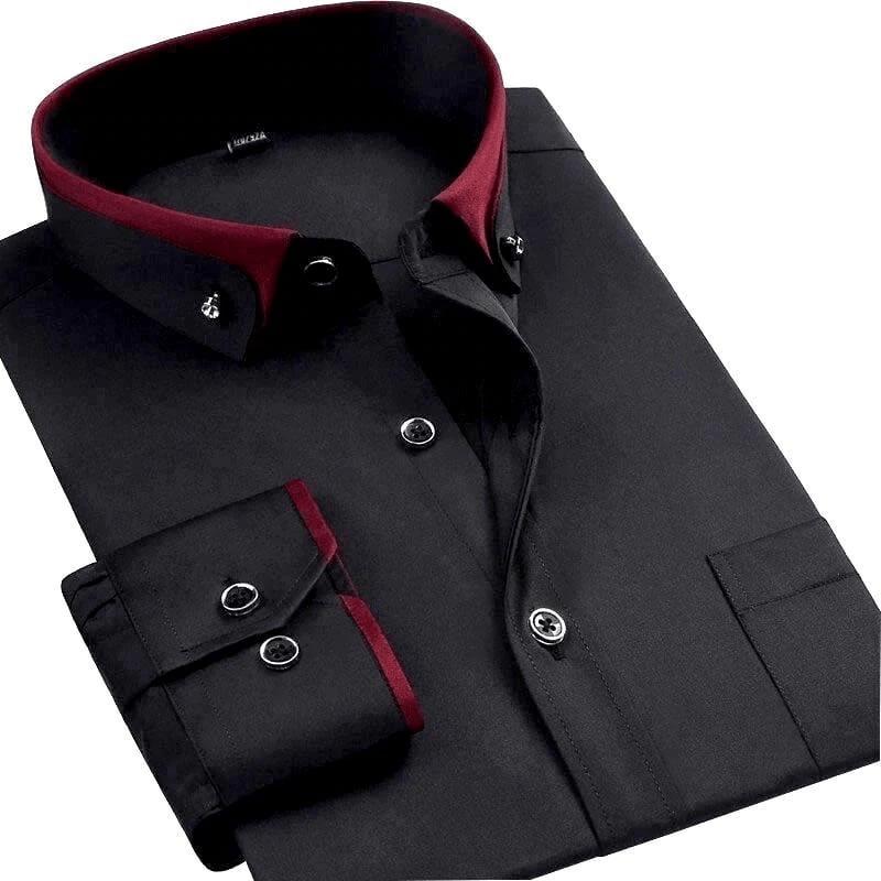 Chemise pour homme à double col et patte de boutonnage – Un style classique pour l'élégance et le confort