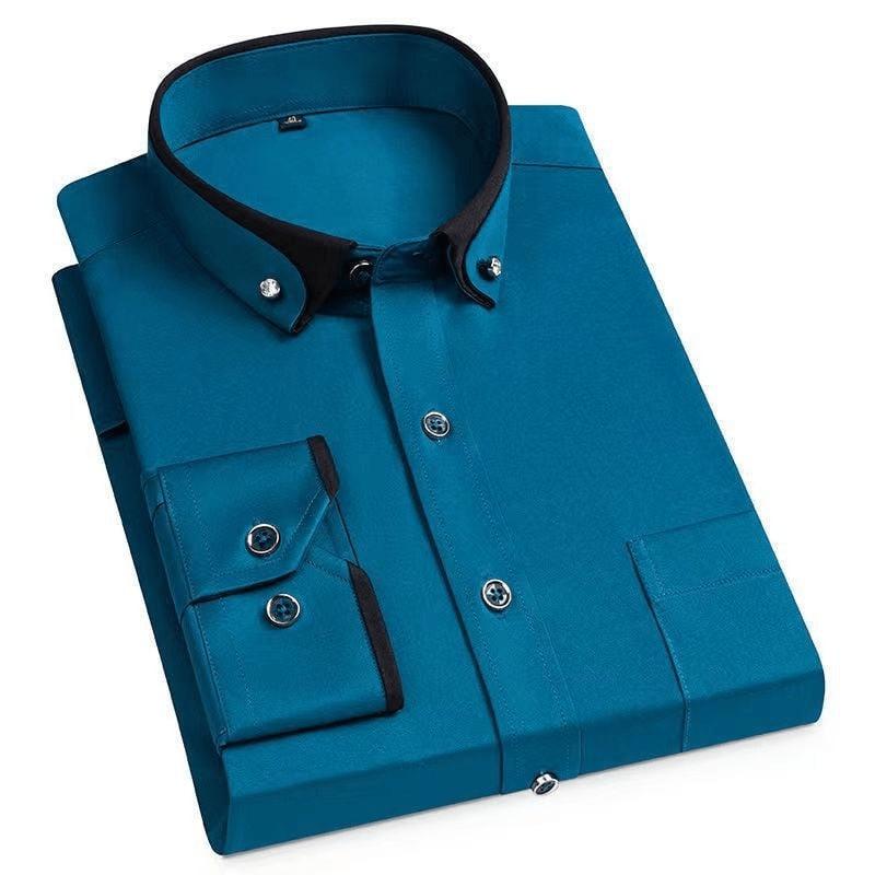 Chemise pour homme à double col et patte de boutonnage – Un style classique pour l'élégance et le confort