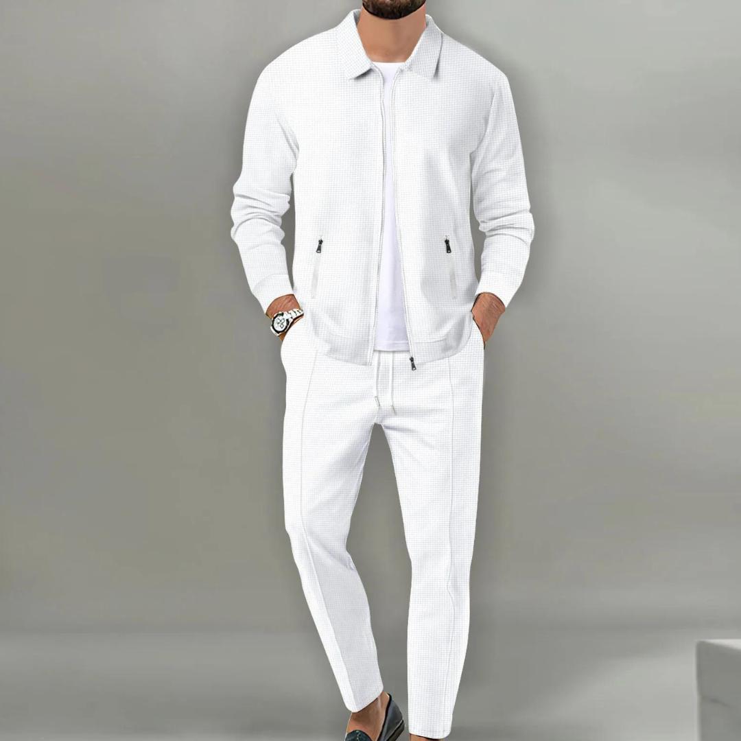 Ensemble de loisirs pour homme – Élégant ensemble deux pièces comprenant une veste et un pantalon