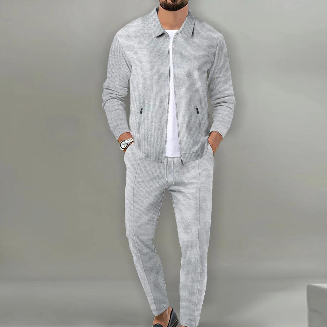 Ensemble de loisirs pour homme – Élégant ensemble deux pièces comprenant une veste et un pantalon