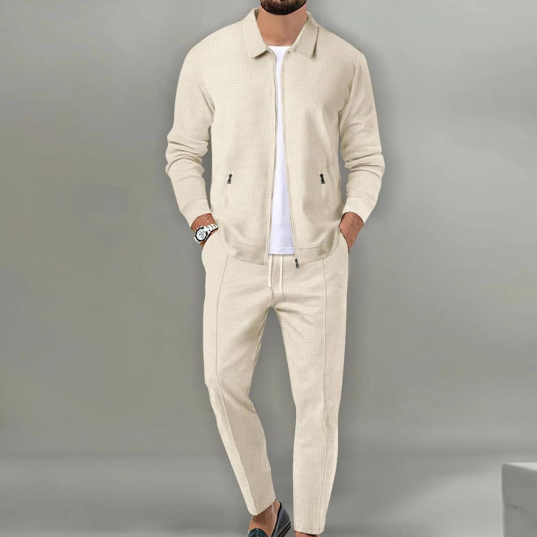 Ensemble de loisirs pour homme – Élégant ensemble deux pièces comprenant une veste et un pantalon