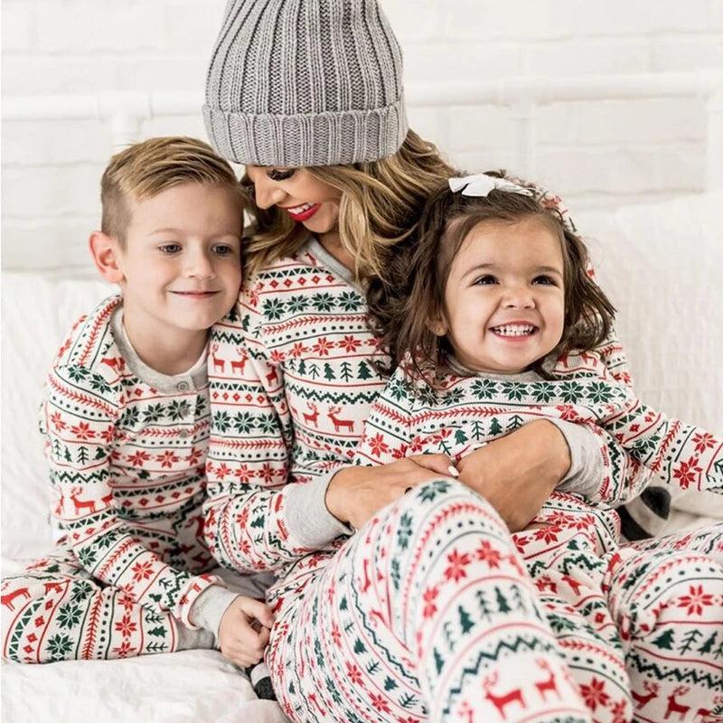 Ensemble pyjama familial en coton pour femmes et hommes
