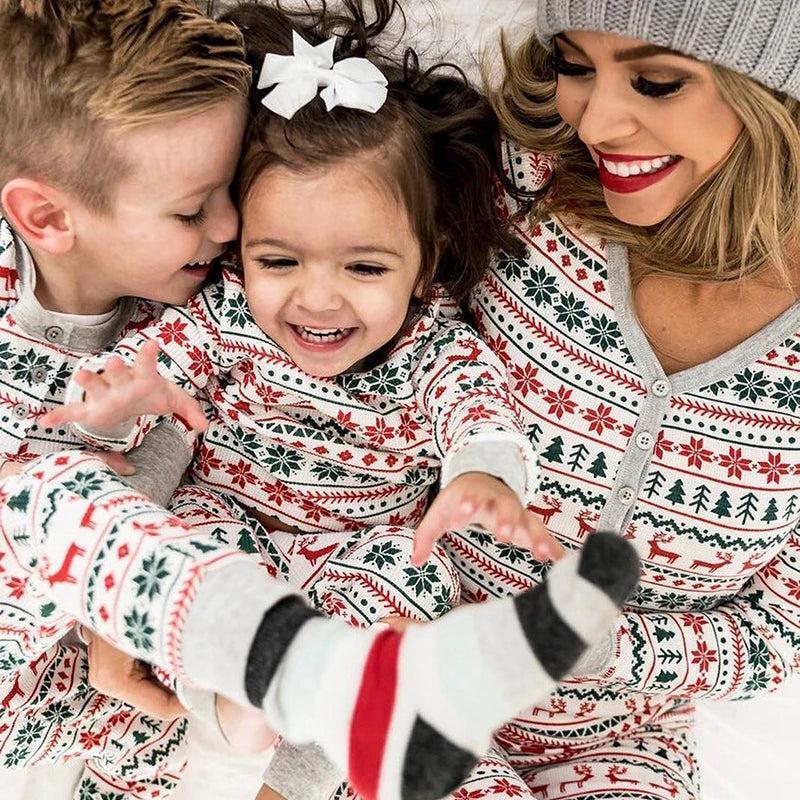 Ensemble pyjama familial en coton pour femmes et hommes