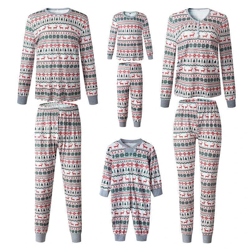 Ensemble pyjama familial en coton pour femmes et hommes