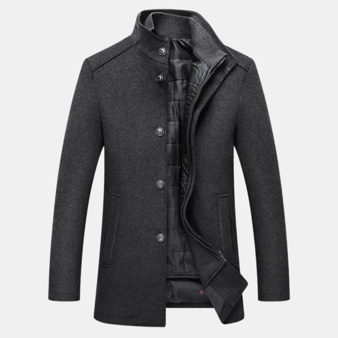 Hampus | Manteau en laine pour homme à col montant