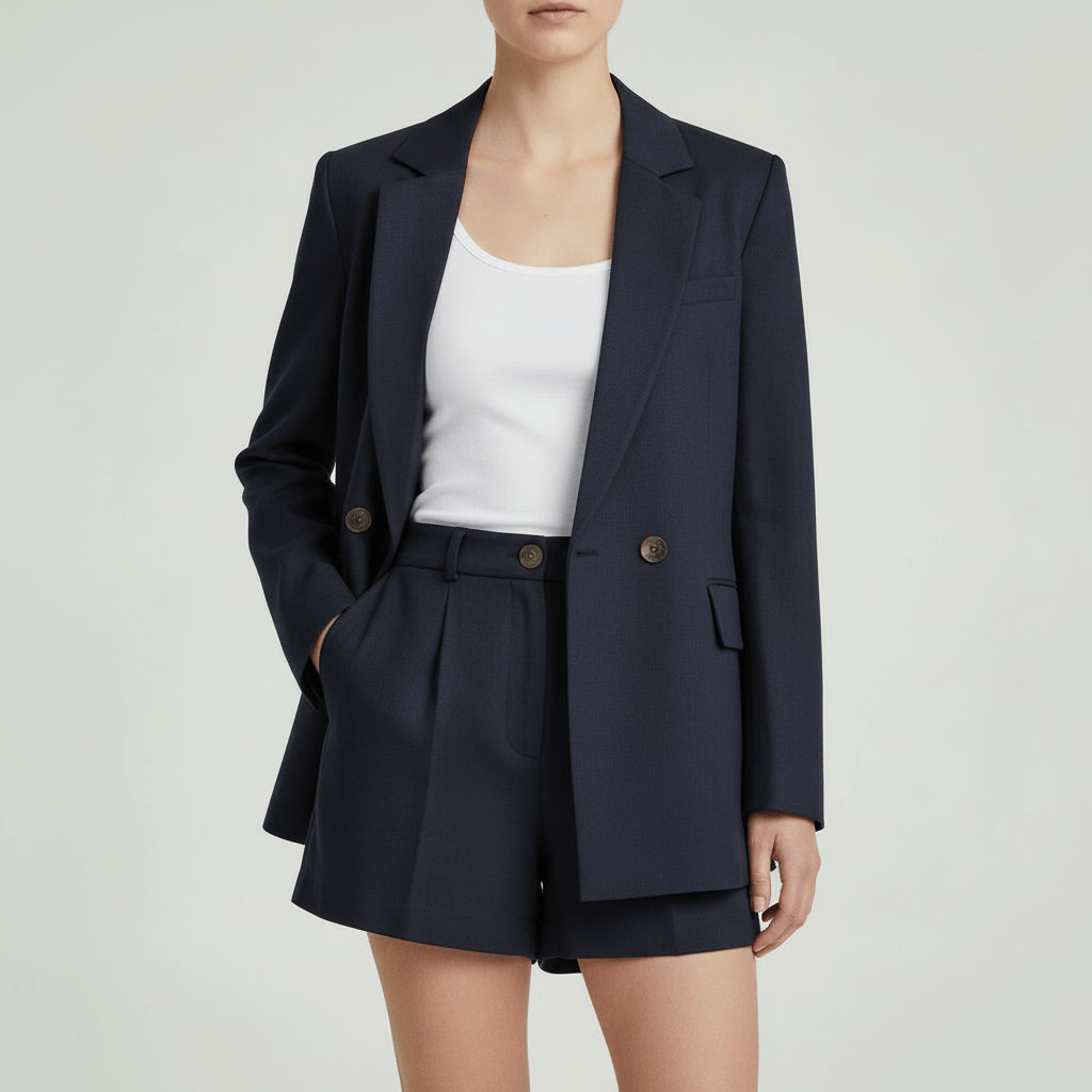 Lizzy | Ensemble d'été léger avec veste ample et short ajusté 10