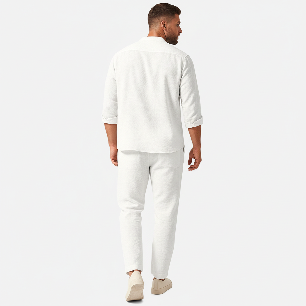 Lizzy | Ensemble en lin avec haut ample et pantalon ajusté 1
