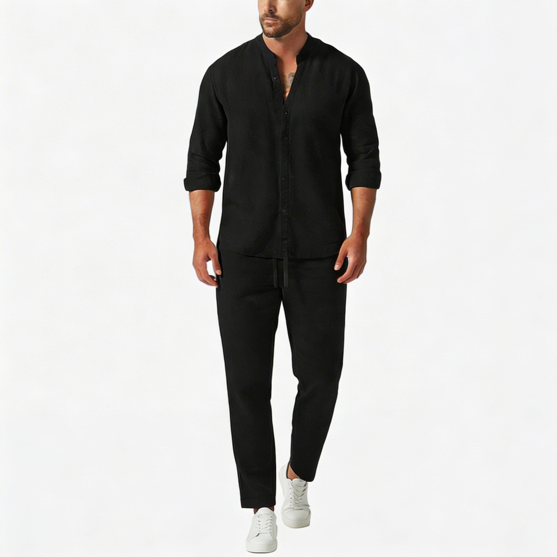 Lizzy | Ensemble en lin avec haut ample et pantalon ajusté 3