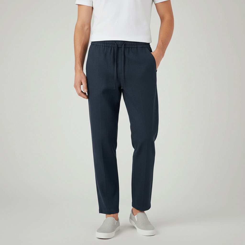 Lizzy | Pantalon ample en lin avec taille élastique 4