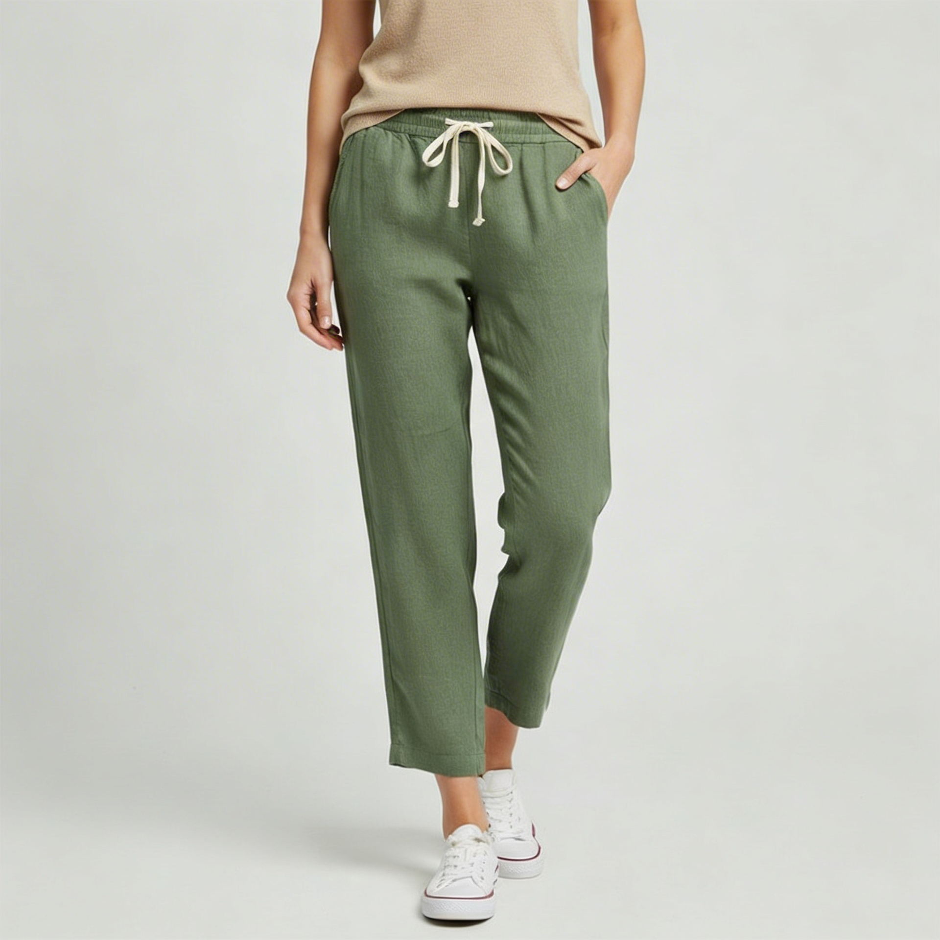 Lizzy | Pantalon en lin ample avec cordon de serrage 3