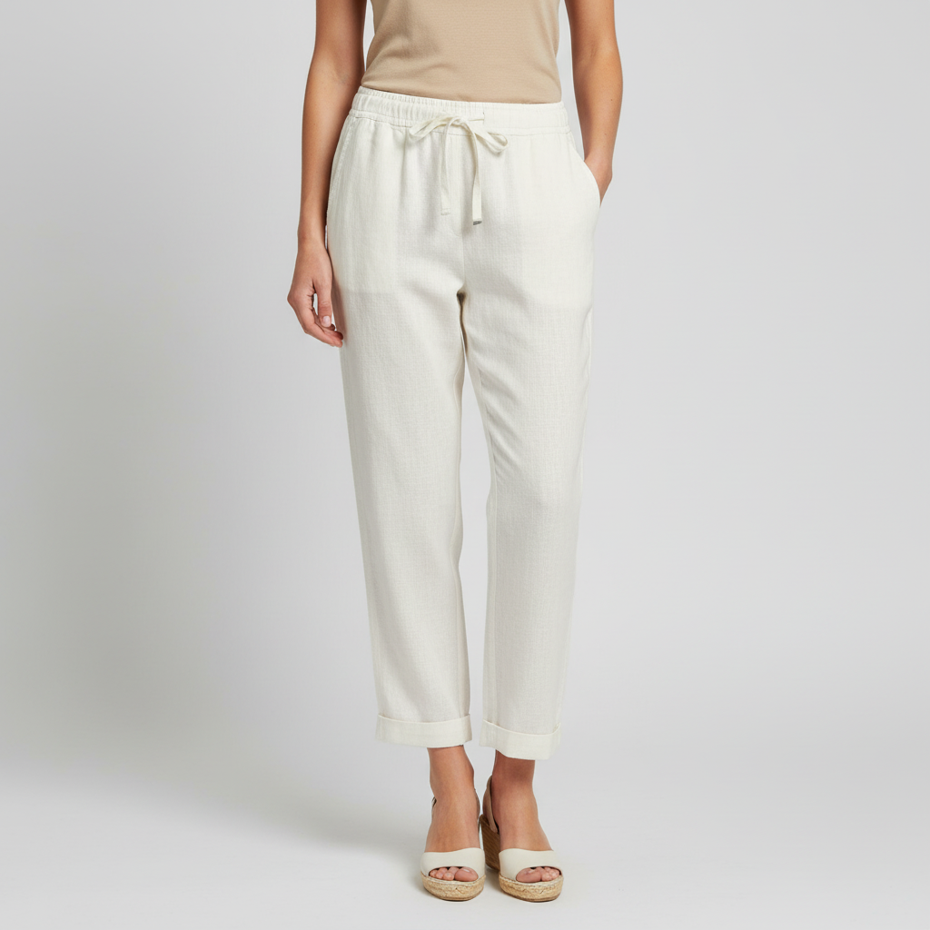 Lizzy | Pantalon en lin léger à la coupe moderne 0