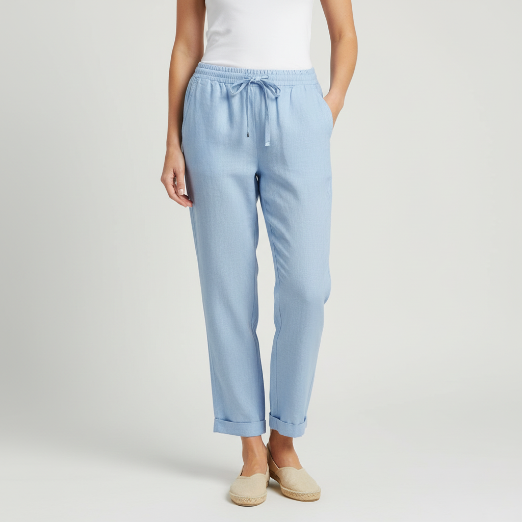 Lizzy | Pantalon en lin léger à la coupe moderne 4