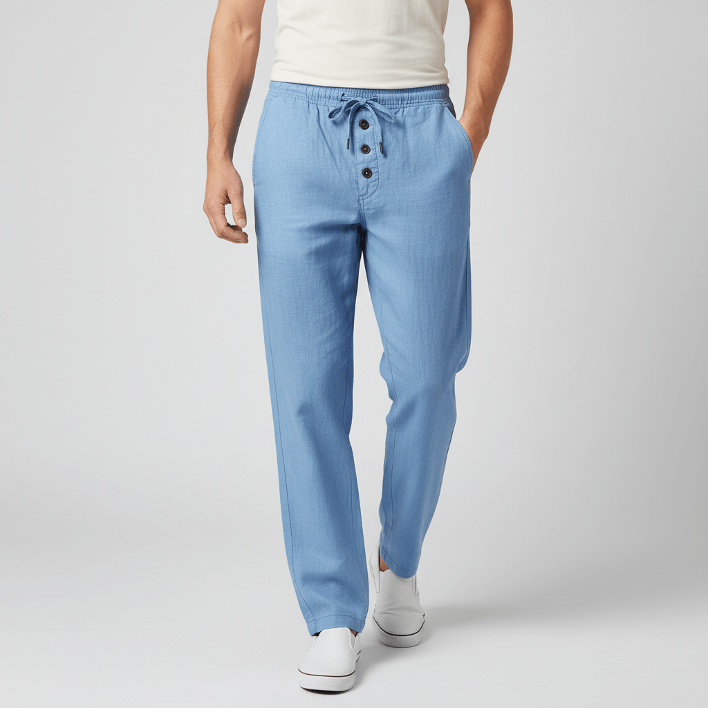 Lizzy | Pantalon en lin léger avec cordon de serrage 0