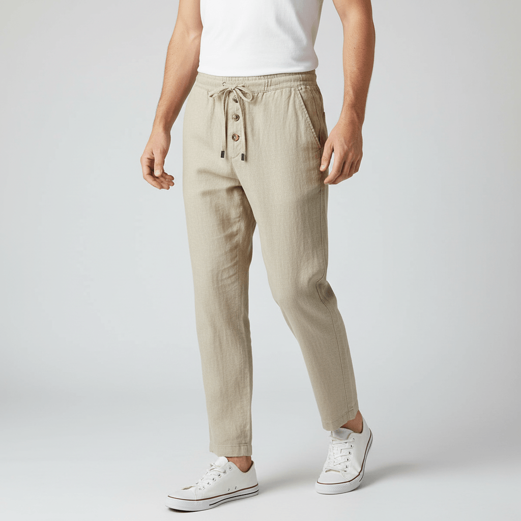 Lizzy | Pantalon en lin léger avec cordon de serrage 6