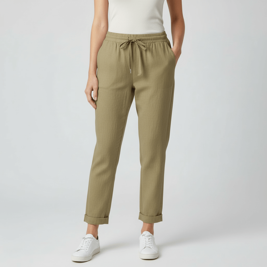 Lizzy | Taille haute ample pantalon fluide avec poches 4