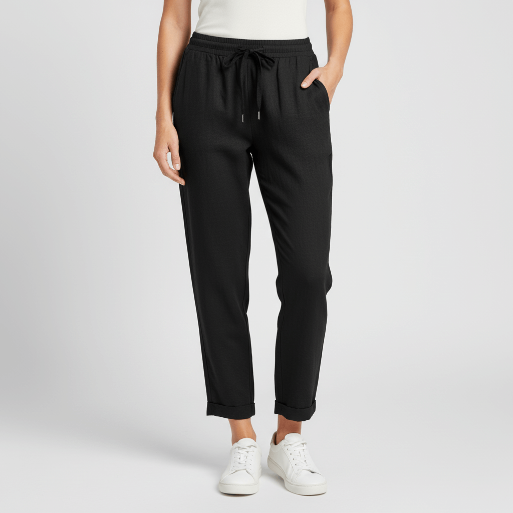 Lizzy | Taille haute ample pantalon fluide avec poches 6