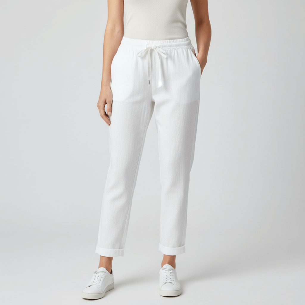 Lizzy | Taille haute ample pantalon fluide avec poches 7