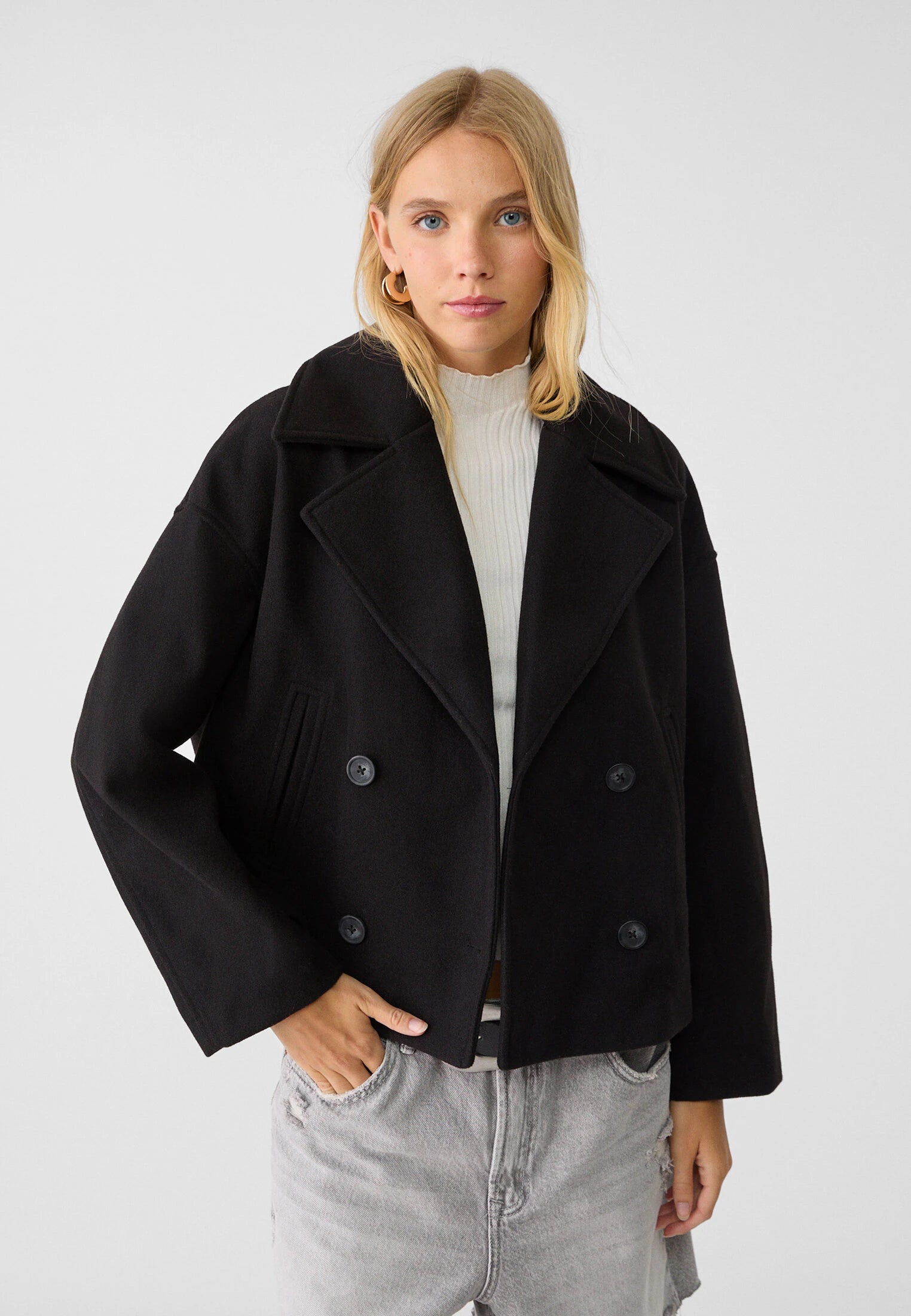 Manteau court croisé Anna