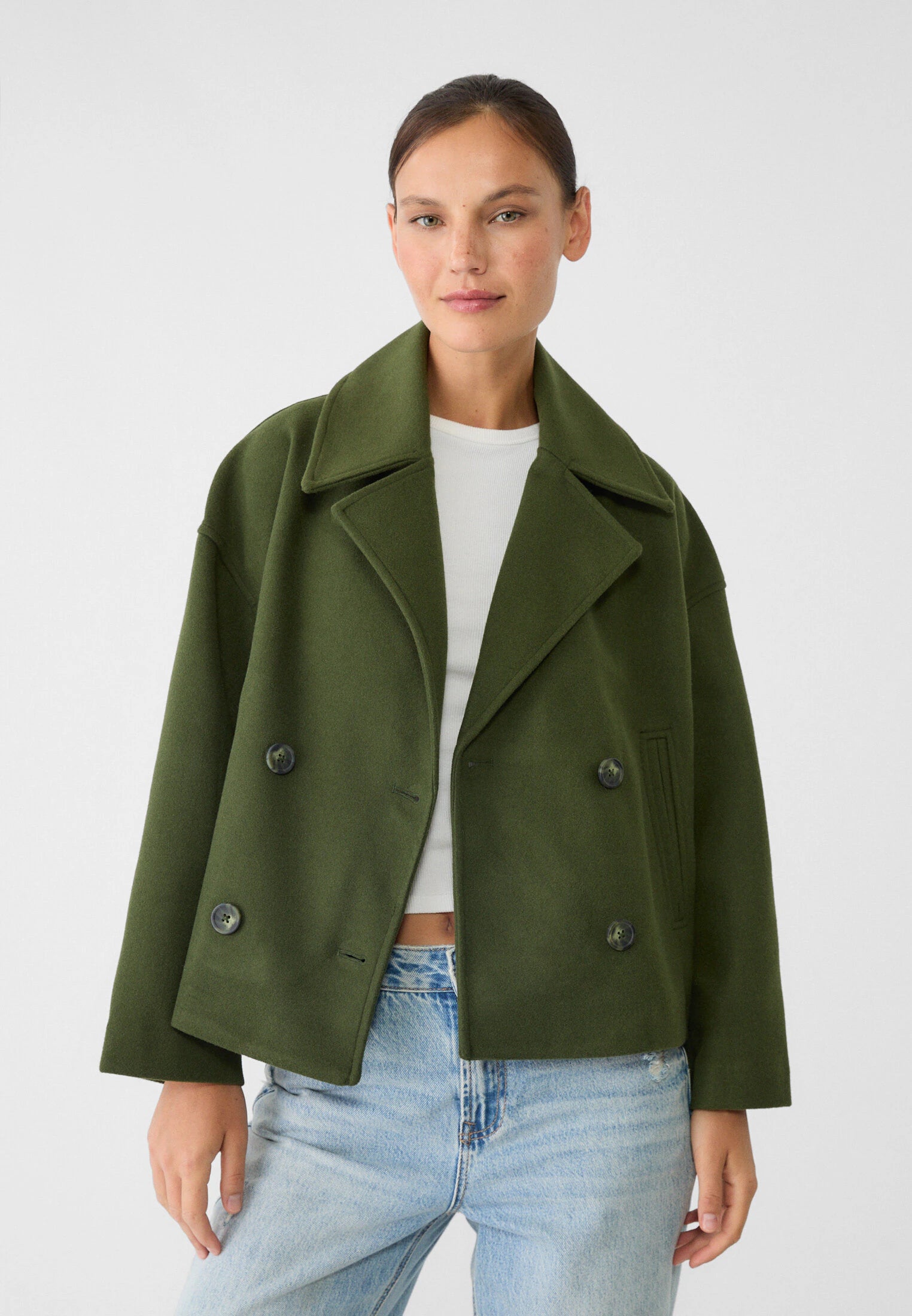 Manteau court croisé Anna