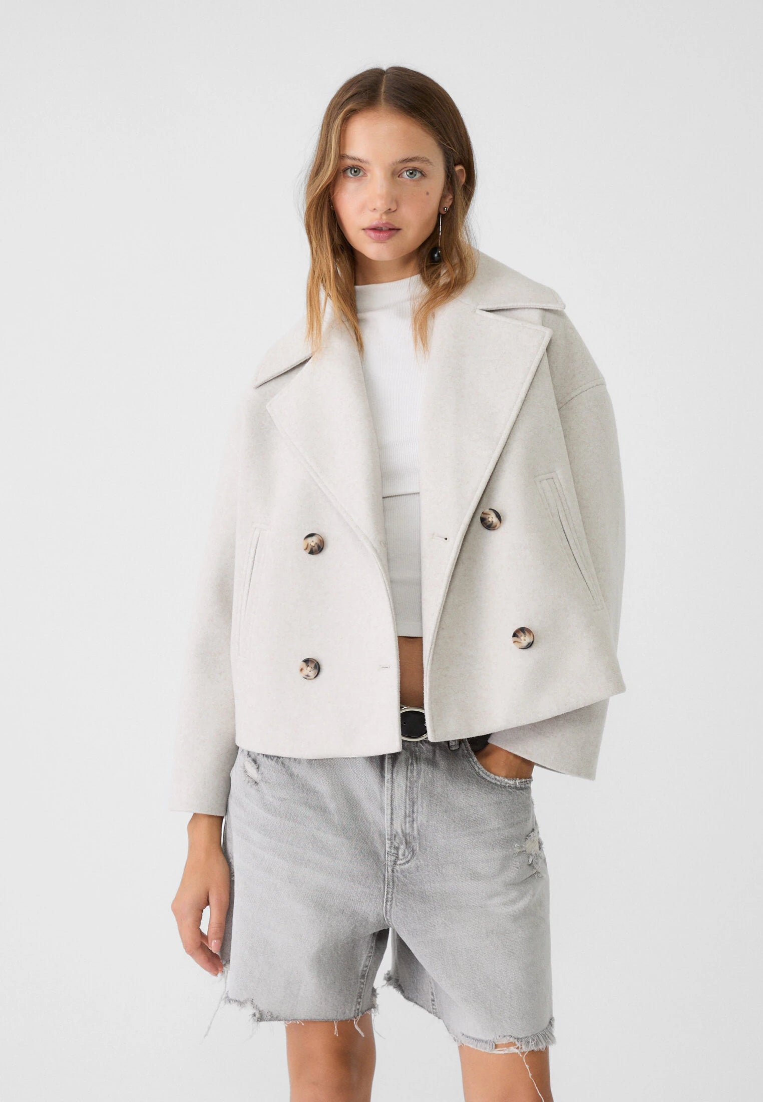Manteau court croisé Anna