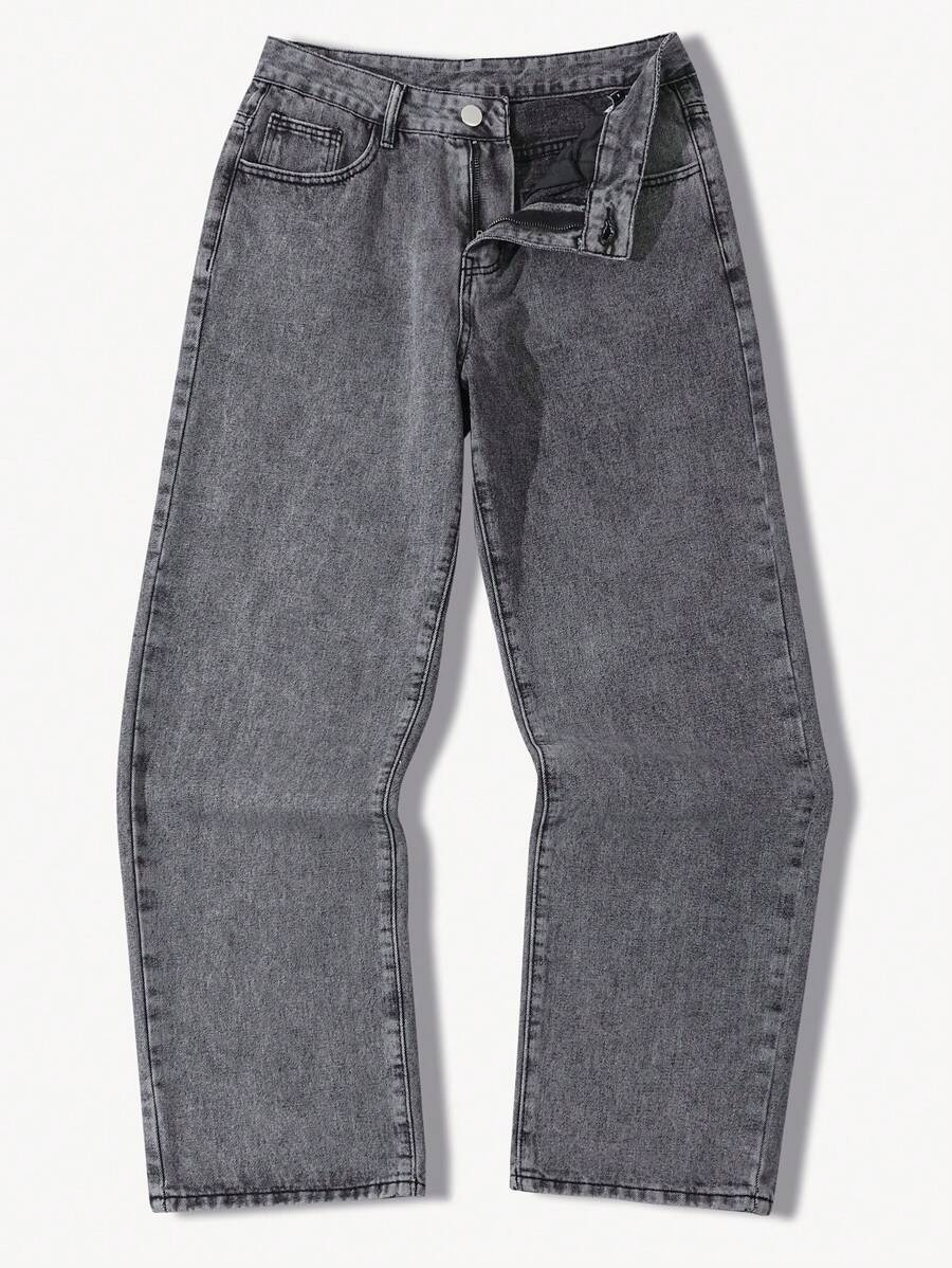 Pantalon ample droit pour homme – Denim décontracté à jambe large