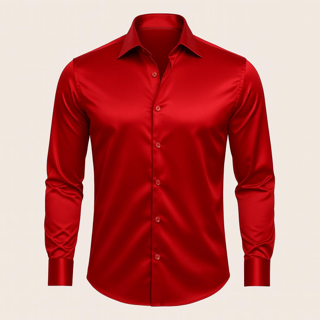 Rizile | Chemise habillée en satin coupe ajustée