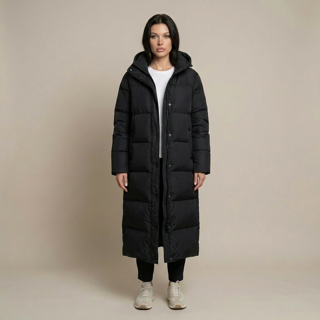 Rizile | Doudoune longue à capuche spacieuse
