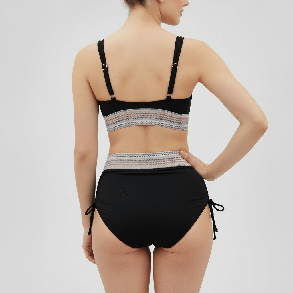 Rizile | Ensemble bikini taille haute à décolleté en V