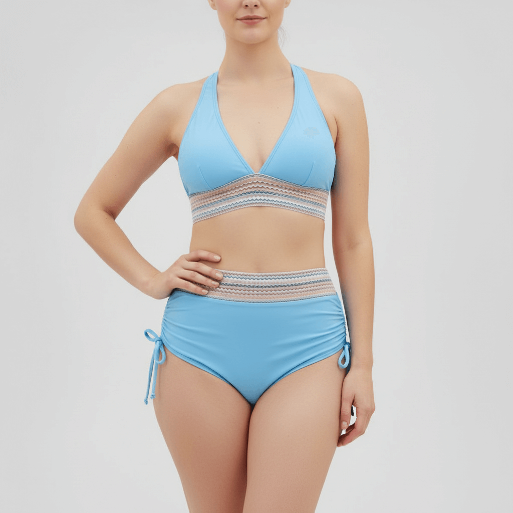 Rizile | Ensemble bikini taille haute à décolleté en V