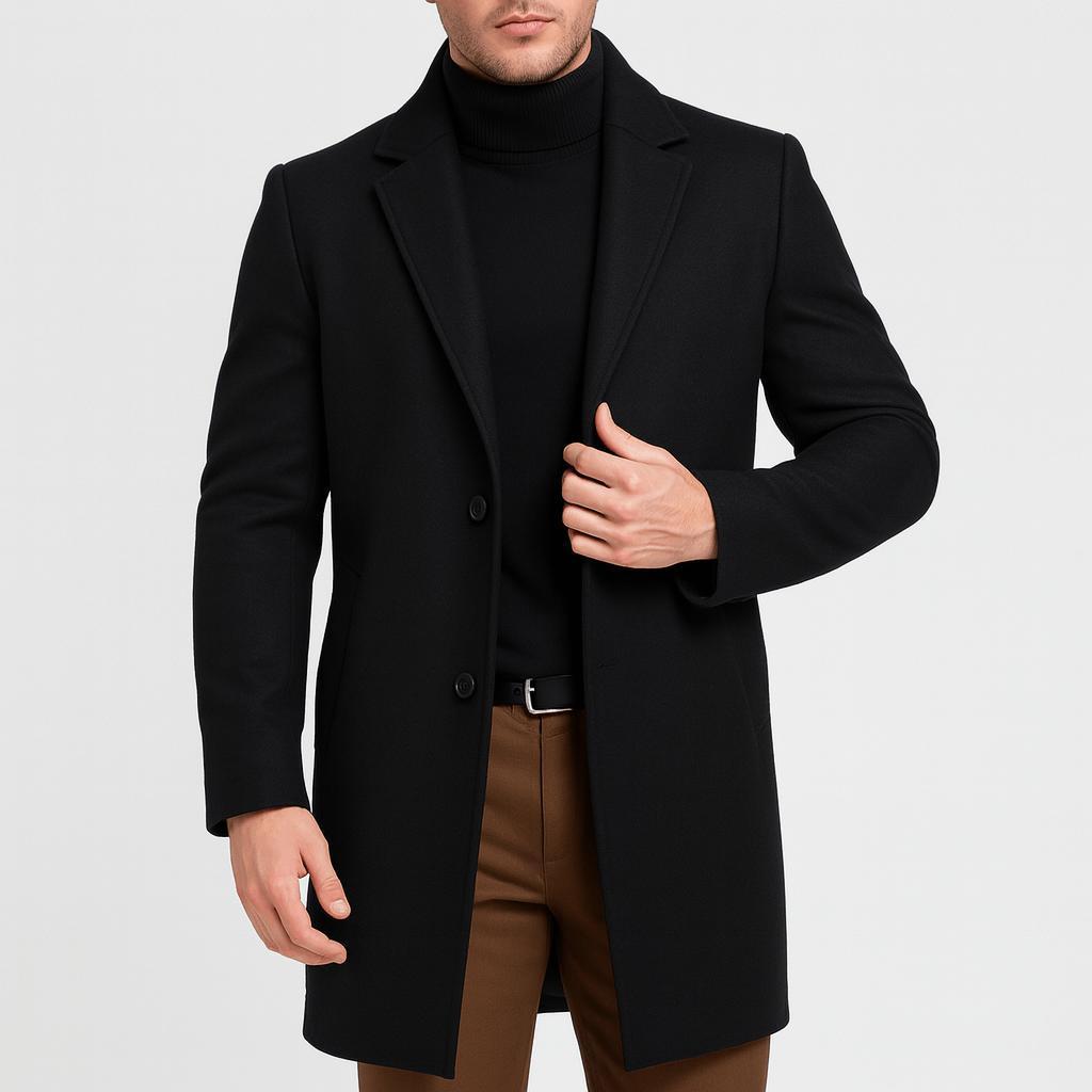 Rizile | Manteau élégant à col montant, ceinture ajustable et poches pratiques