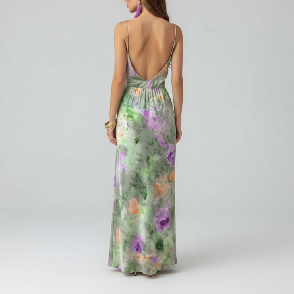 Rizile | Robe maxi légère à motif moderne