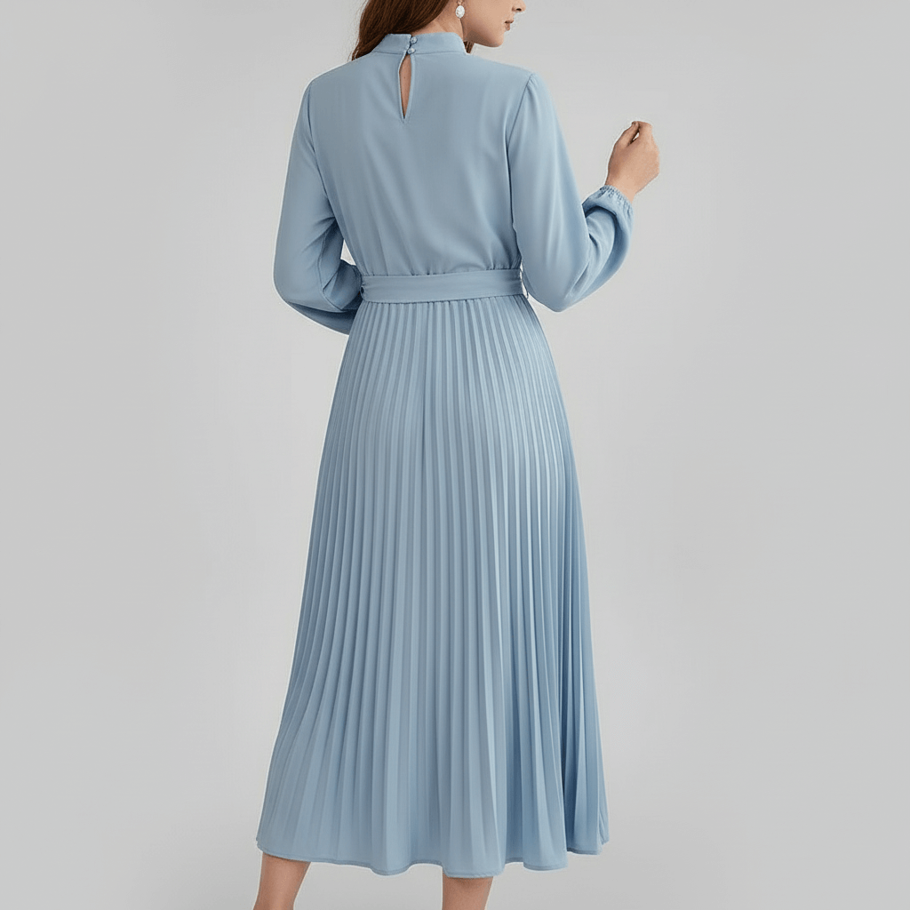 Rizile | Robe midi plissée avec ceinture
